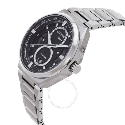 ساعة سيتيزن أتيسا مون فيز للرجال بمينا أسود