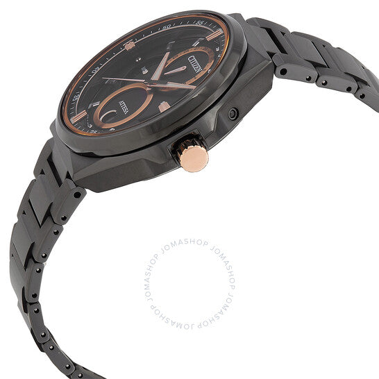 Citizen, Attesa Quartz Moon Phase Black Dial Men's Watch