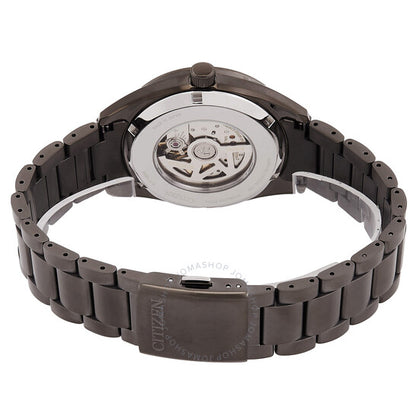 ساعة سيتيزن أوتوماتيكية للرجال بمينا أسود