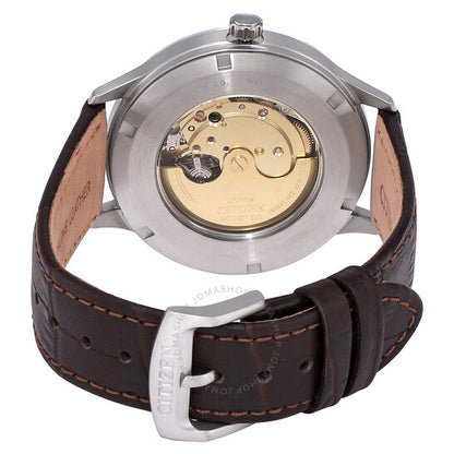 Citizen, Automatic Champagne Dial Brown Leather Men's Watch