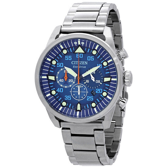 Citizen, Avion Chronograph Eco-Drive Blue Dial Men's Watch