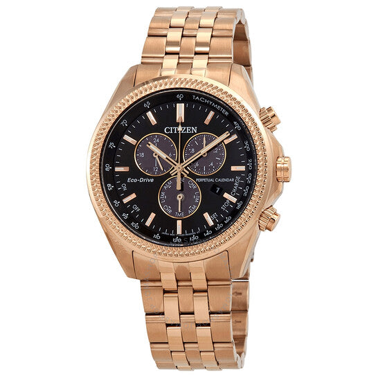 Citizen, Brycen Perpetual Chronograph Eco-Drive Black Dial Men's Watch