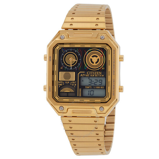 Citizen, C-3PO Perpetual Quartz Analog-Digital Black Dial Men's Watch