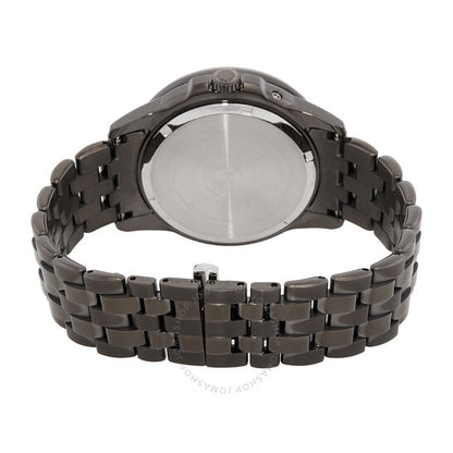 ساعة سيتيزن كاليندير متعددة الوظائف للرجال بمينا أسود مطلية باللون الأسود