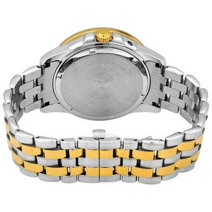 ساعة سيتيزن كالندريير متعددة الوظائف للرجال بمينا أزرق ودرجتي لون