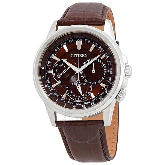 Citizen, Calendrier World Time Eco-Drive Brown Dial Men's Watch