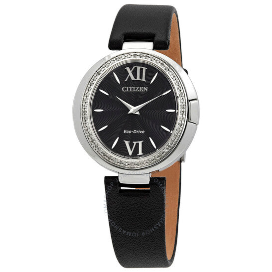 Citizen, Capella Diamond Black Dial Ladies Watch