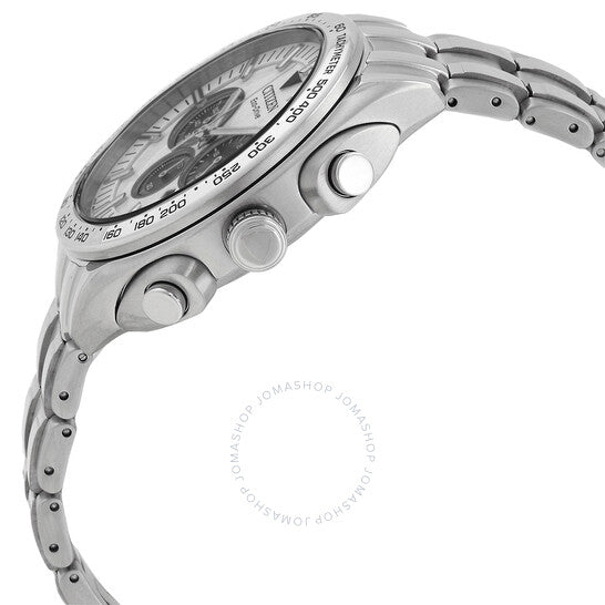 ساعة سيتيزن كارسون كرونوغراف للرجال بمينا فضي