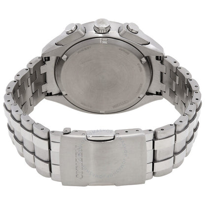 ساعة سيتيزن كارسون كرونوغراف للرجال بمينا فضي