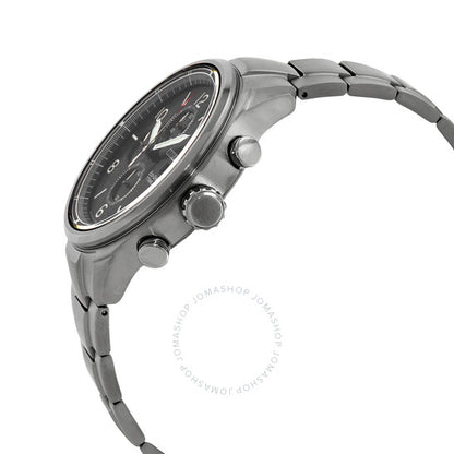 ساعة سيتيزن كرونوغراف إيكو درايف للرجال بمينا أسود