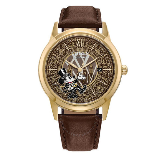 ساعة سيتيزن، ديزني ١٠٠ ميكي ماوس فانفير بوكس ​​سيت للرجال بمينا بني