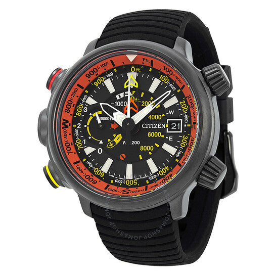 Citizen, Eco Drive Promaster Black Dial Black Rubber Watch