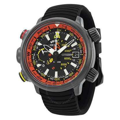 Citizen, Eco Drive Promaster Black Dial Black Rubber Watch