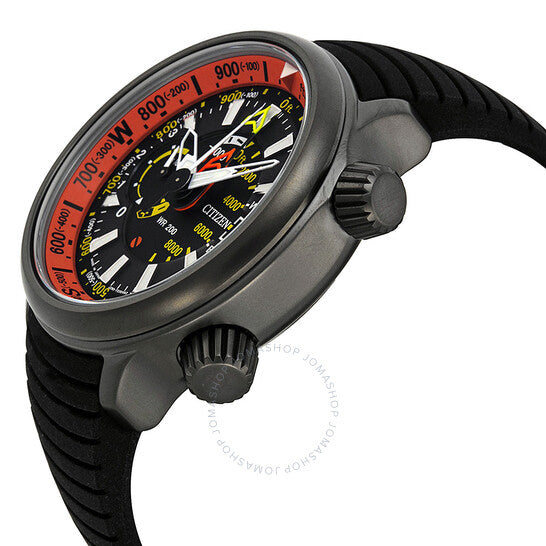 Citizen, Eco Drive Promaster Black Dial Black Rubber Watch