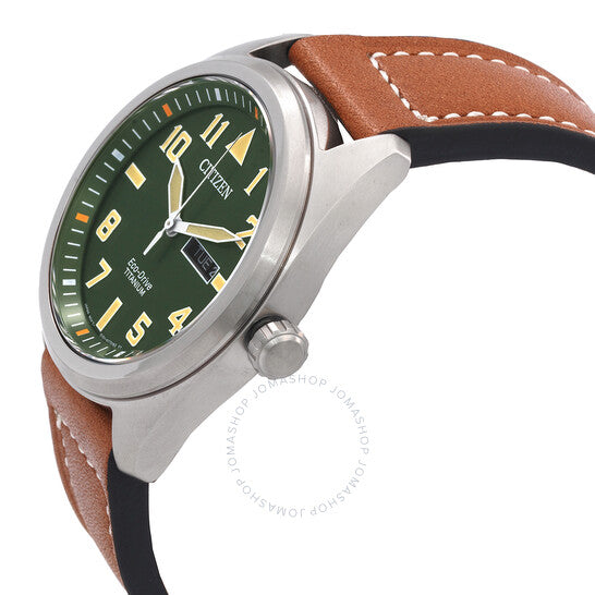 Citizen, Eco-Drive Avion Super Titanium Green Dial Men's Watch