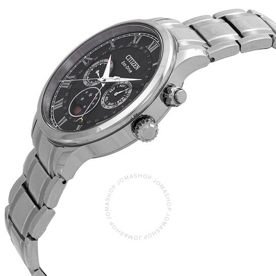 Citizen, Eco-Drive Black Dial Moon Phase Men's Watch