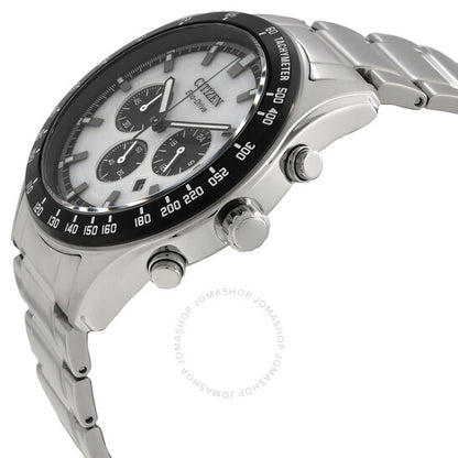 ساعة سيتيزن إيكو درايف كرونوغراف للرجال بمينا أبيض