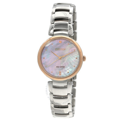 ساعة سيتيزن إيكو درايف للسيدات بمينا من عرق اللؤلؤ