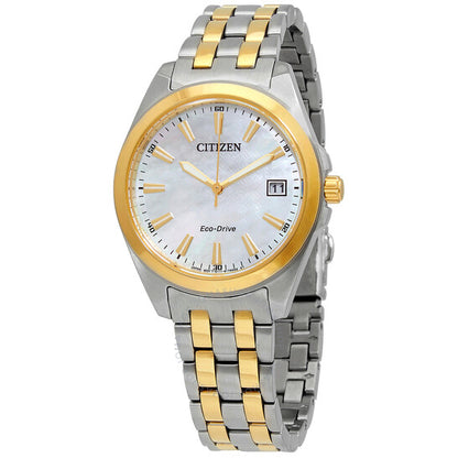 Citizen, Eco-Drive Mother of Pearl Dial Two-tone Ladies Watch