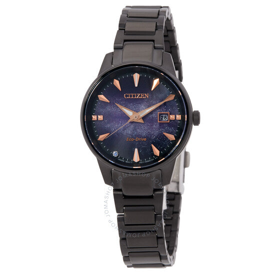 ساعة سيتيزن إيكو درايف النسائية بمينا بنفسجي