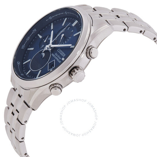 Citizen, Eco-Drive Radio-Controlled Moon Phase Blue Dial Men's Watch