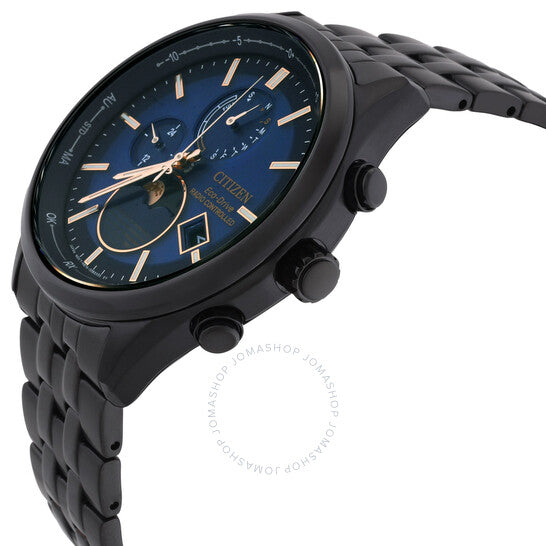 Citizen, Eco-Drive Radio-Controlled Moon Phase Blue Dial Men's Watch