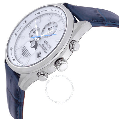 Citizen, Eco-Drive Radio-Controlled Moon Phase White Dial Men's Watch