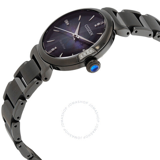 ساعة سيتيزن إل إيكو درايف للسيدات بمينا أسود