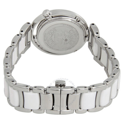 ساعة سيتيزن L صن رايز للسيدات بمينا أبيض مرصع بالألماس