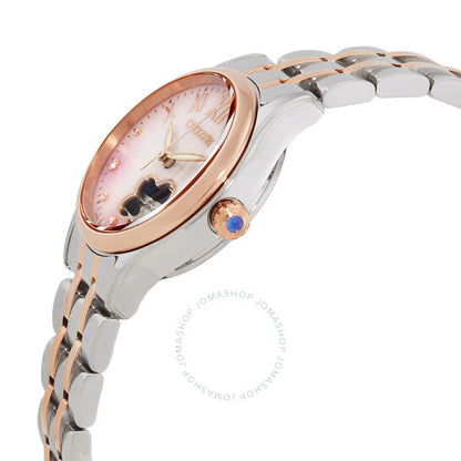 Citizen, Luna Automatic Crystal Pink Dial Two-Tone Ladies Watch