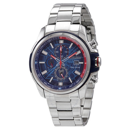 Citizen, Marvel Spider-Man Eco-Drive Chronograph Blue Dial Men's Watch