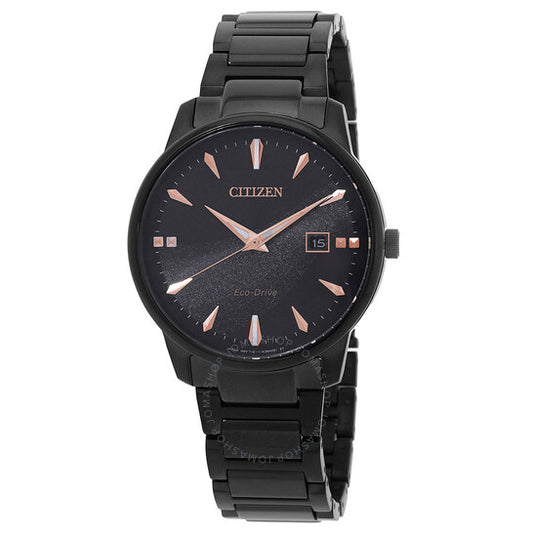 Citizen, Pair Eco-Drive Black Dial Men's Watch
