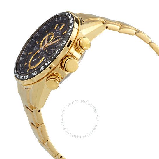 ساعة سيتيزن PCAT كرونوغراف للرجال بمينا أسود