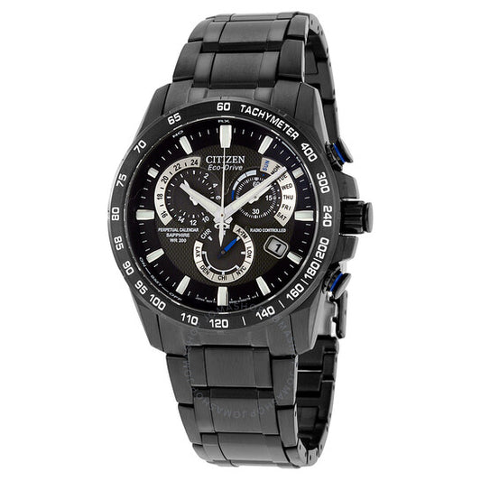ساعة Citizen Perpetual Chrono AT للرجال بمينا أسود