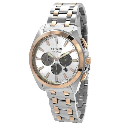 Citizen, Peyten Chronograph Eco-Drive Silver Dial Two-Tone Men's Watch
