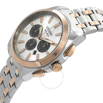 Citizen, Peyten Chronograph Eco-Drive Silver Dial Two-Tone Men's Watch