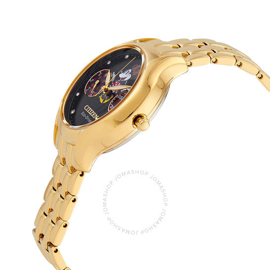 Citizen, Positively Minnie Chronograph Crystal Black Dial Ladies Watch