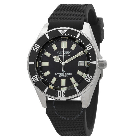 ساعة سيتيزن بروماستر أوتوماتيكية للرجال بمينا أسود