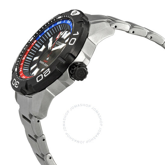 ساعة سيتيزن، بروماستر جي إم تي للرجال بمينا أسود