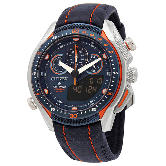 Citizen, Promaster Land Perpetual Chronograph Analog-Digital Blue Dial Men's Watch