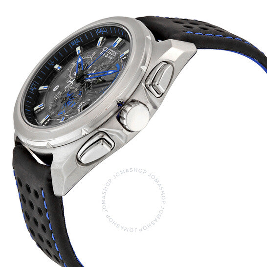 Citizen, Proximity Eco-Drive Black Dial Black Leather Men's Watch