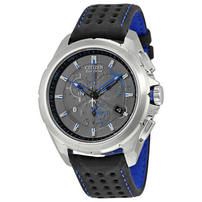 Citizen, Proximity Eco-Drive Black Dial Black Leather Men's Watch