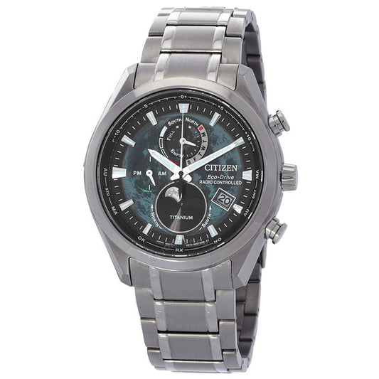 Citizen, Radiocontrolado Perpetual Chronograph Quartz Green Dial Men's Watch