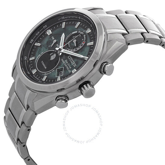 Citizen, Radiocontrolado Perpetual Chronograph Quartz Green Dial Men's Watch