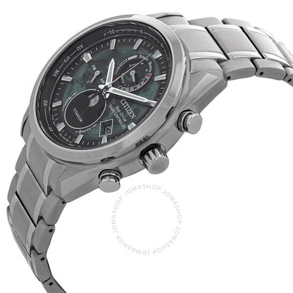 Citizen, Radiocontrolado Perpetual Chronograph Quartz Green Dial Men's Watch