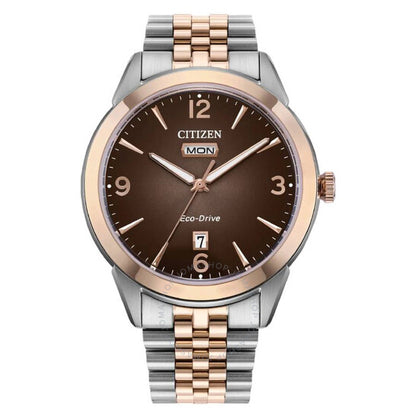 Citizen, Rolan Eco-Drive Brown Dial Two-Tone Men's Watch