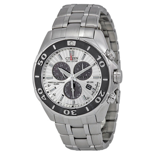 Citizen, Signature Chronograph Eco-Drive Silver Dial Stainless Steel Men's Watch