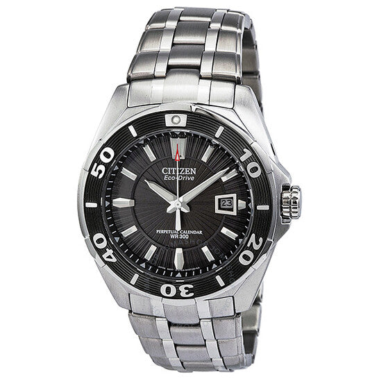 Citizen, Signature Eco-Drive Black Dial Stainless Steel Men's Watch