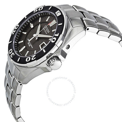 Citizen, Signature Eco-Drive Black Dial Stainless Steel Men's Watch