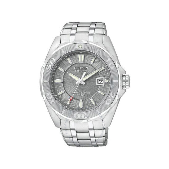 Citizen, Signature Eco-Drive Grey Dial Stainless Steel Men's Watch